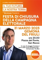 Festa di chiusura della campagna elettorale